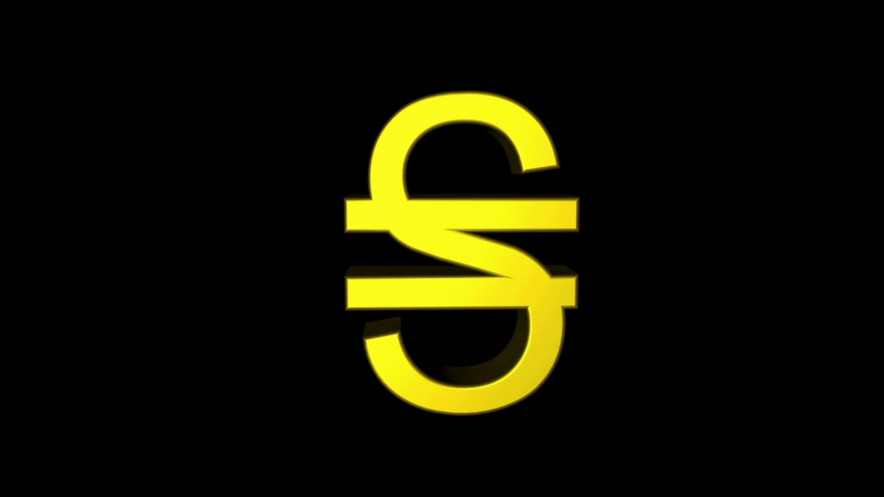 金色3d格里夫尼亚符号旋转黑色背景视频下载