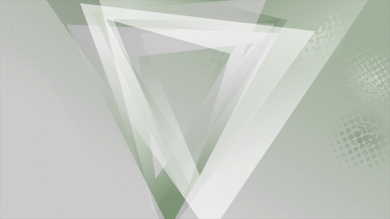 绿色和灰色三角形抽象几何运动设计视频素材
