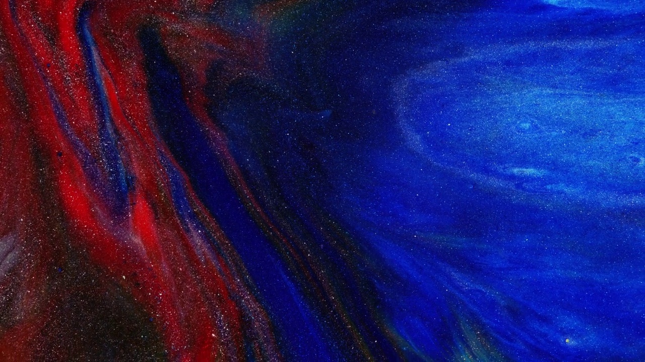 彩色的液体大理石抽象纹理，液体艺术。抽象蓝色绿色红色漩涡背景视频设计。视频下载