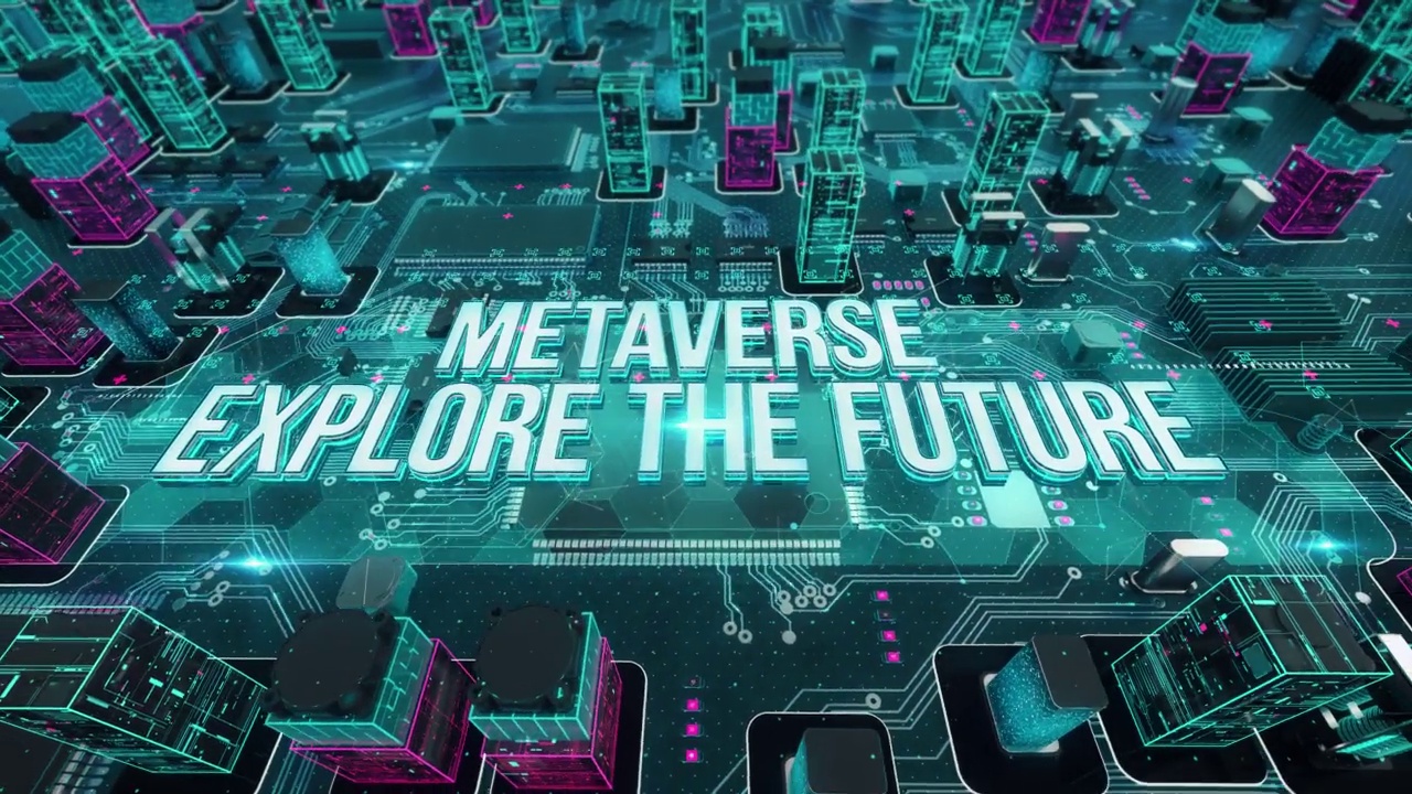 Metaverse探索未来与数字技术高科技的概念视频素材