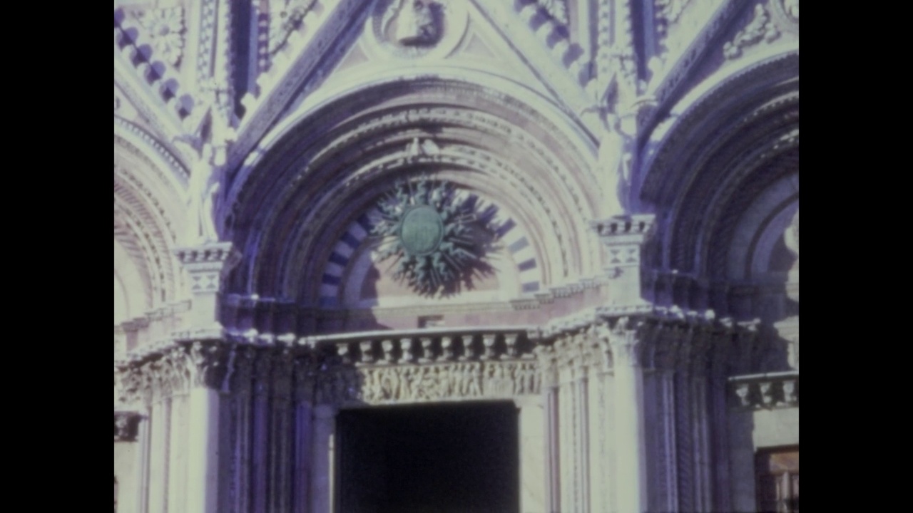 1964年，意大利锡耶纳大教堂视频素材