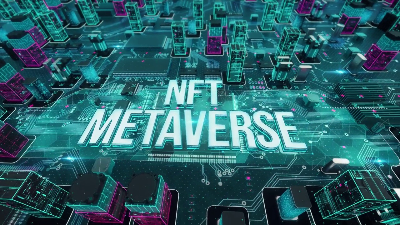 Nft Metaverse与数字技术高科技概念视频素材