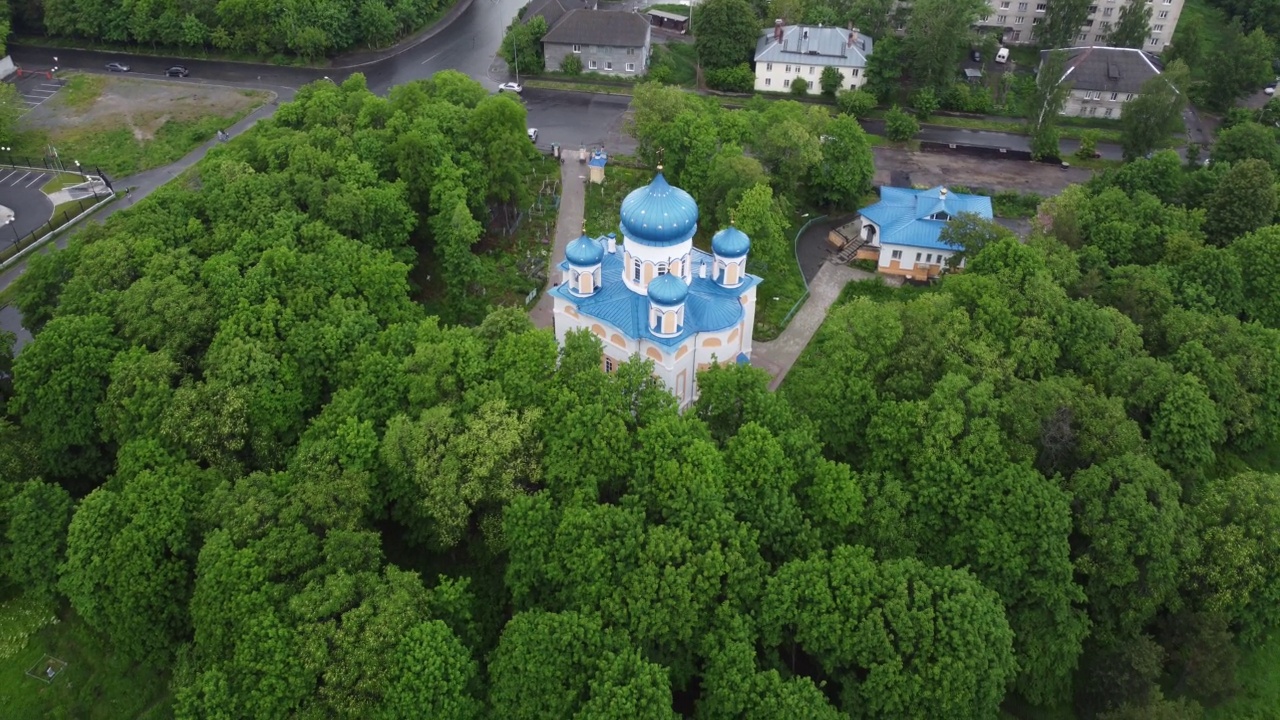 俄罗斯彼得罗扎沃茨克的高举十字架大教堂视频下载