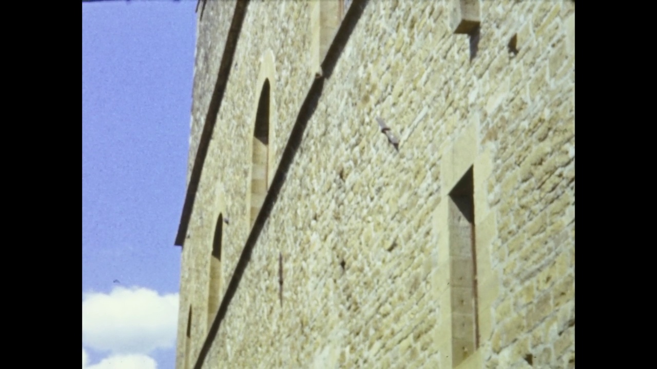 1964年的意大利，中世纪村庄视频素材