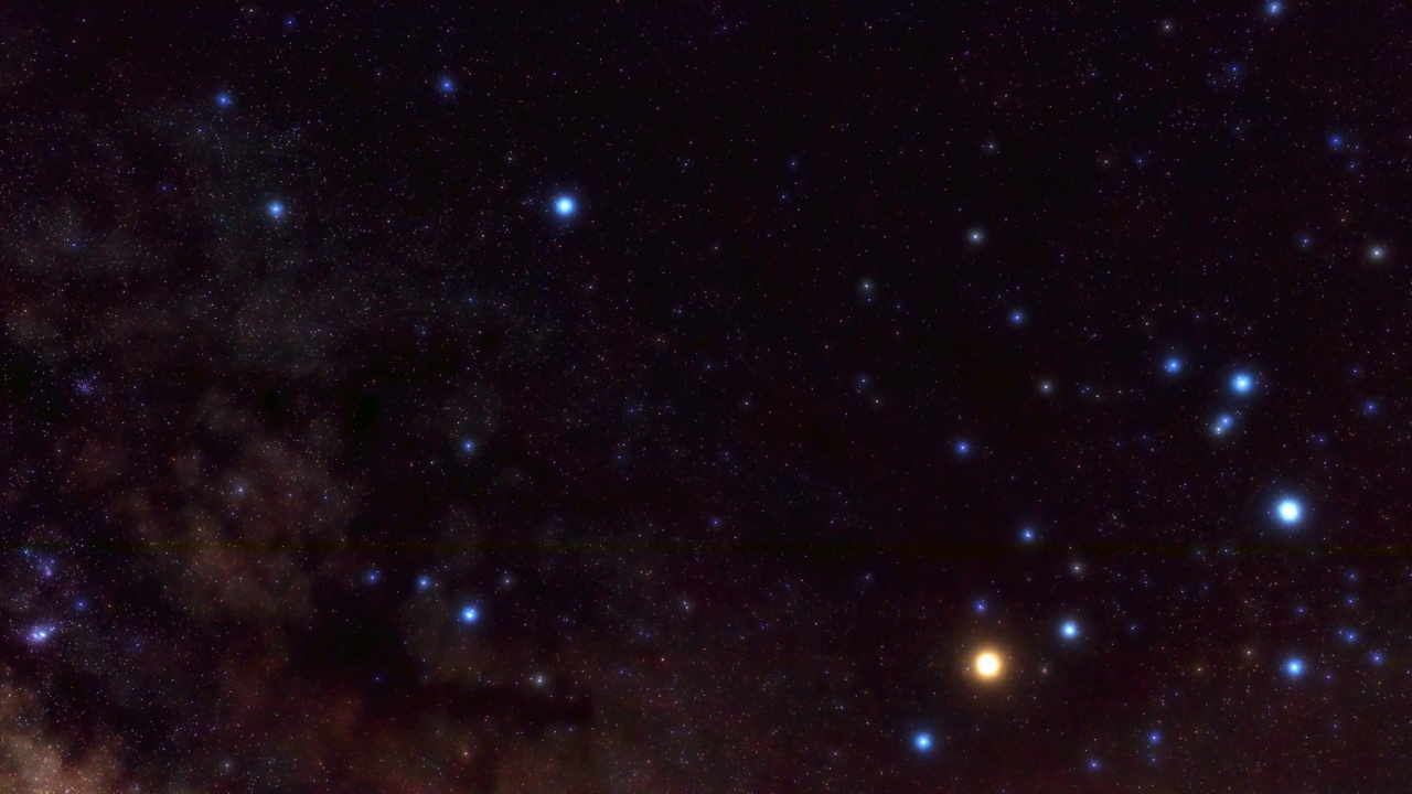 夜空中的银河恒星和星座。视频素材