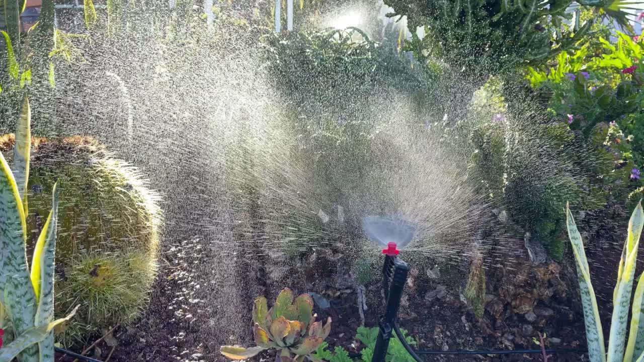 草坪灌溉系统，草坪洒水器，用于浇草、浇花。视频下载