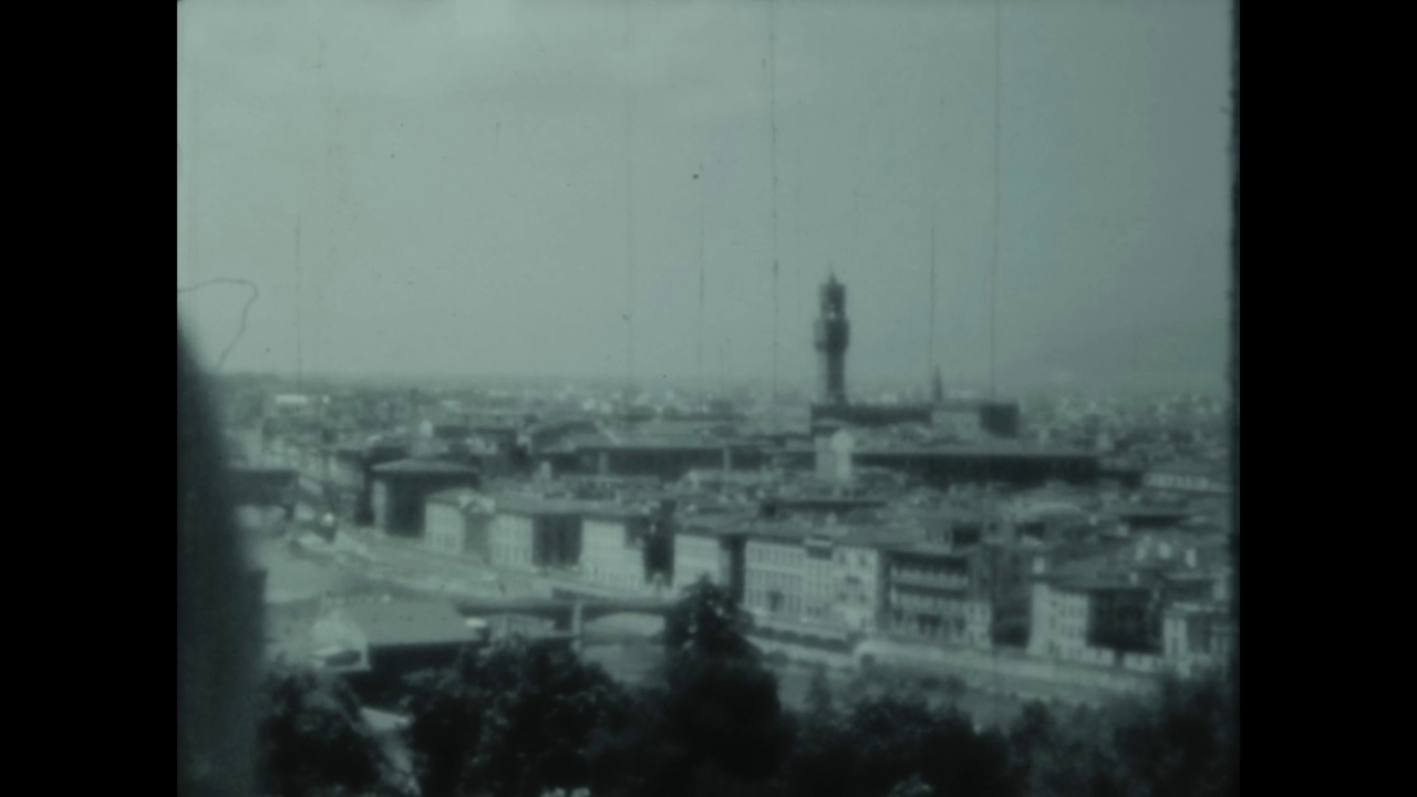 1958年，意大利佛罗伦萨航拍视频素材