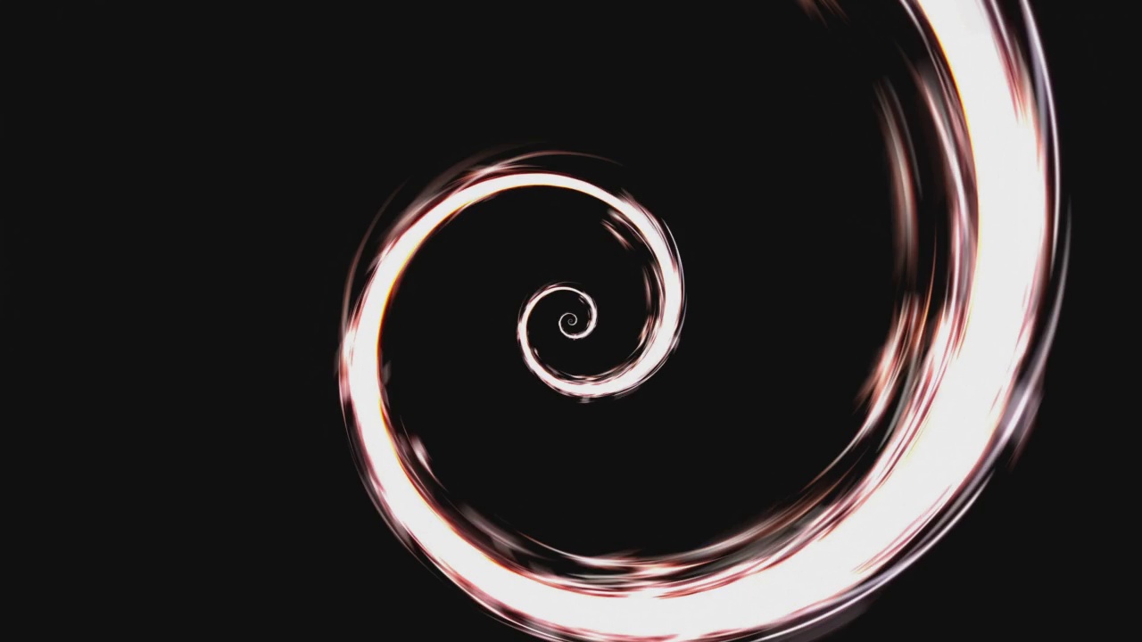 发光的螺旋旋转在黑色背景视频下载