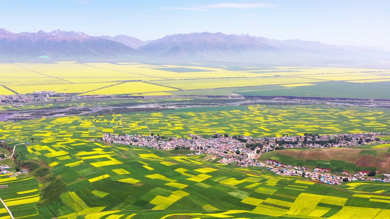 青藏高原农田的美景视频素材