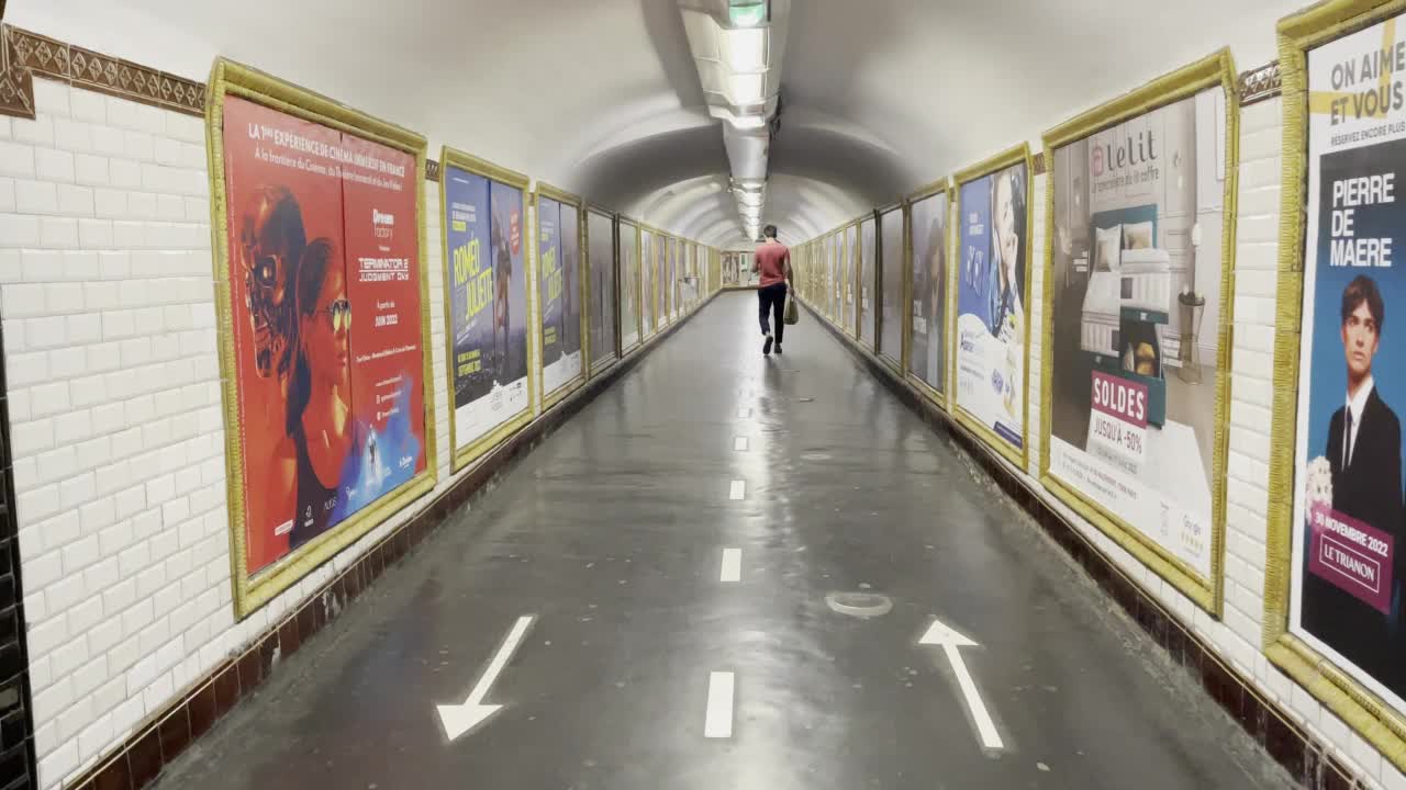 巴黎地铁隧道视频下载