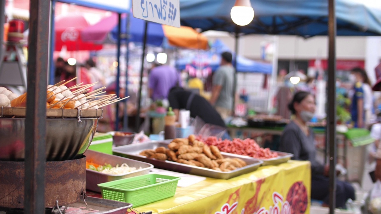泰国市场食品视频下载