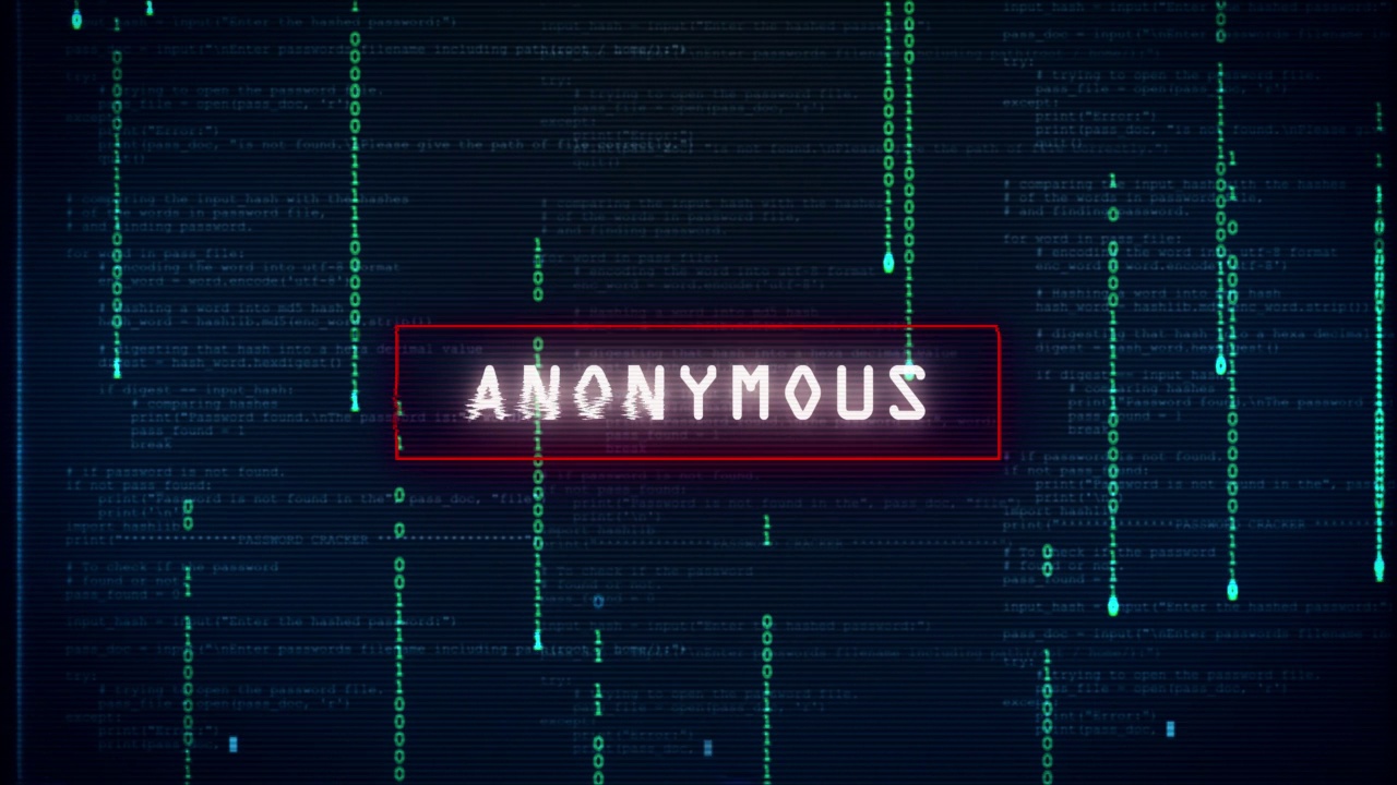 带有故障和噪声影响的匿名计算机黑客信息视频素材