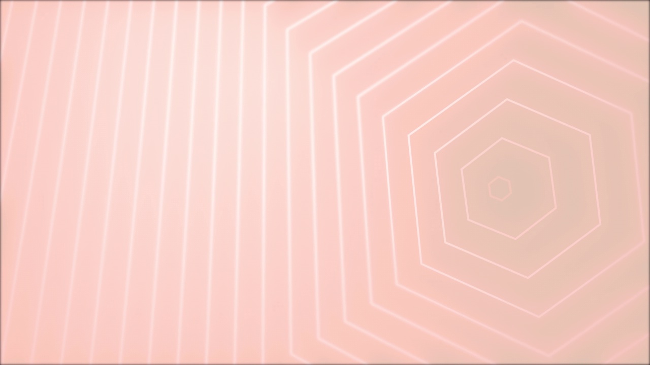 数码霓虹灯多边形几何形状图案背景桃色和米色。4K未来主义闪闪发光的动画前进。科技与网络概念视频素材