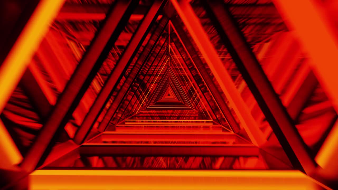 地狱红三角隧道VJ循环背景视频素材