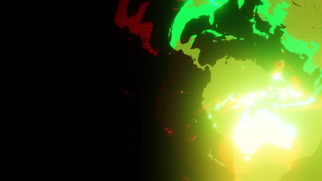 行星VJ循环背景的霓虹新闻全息图视频素材