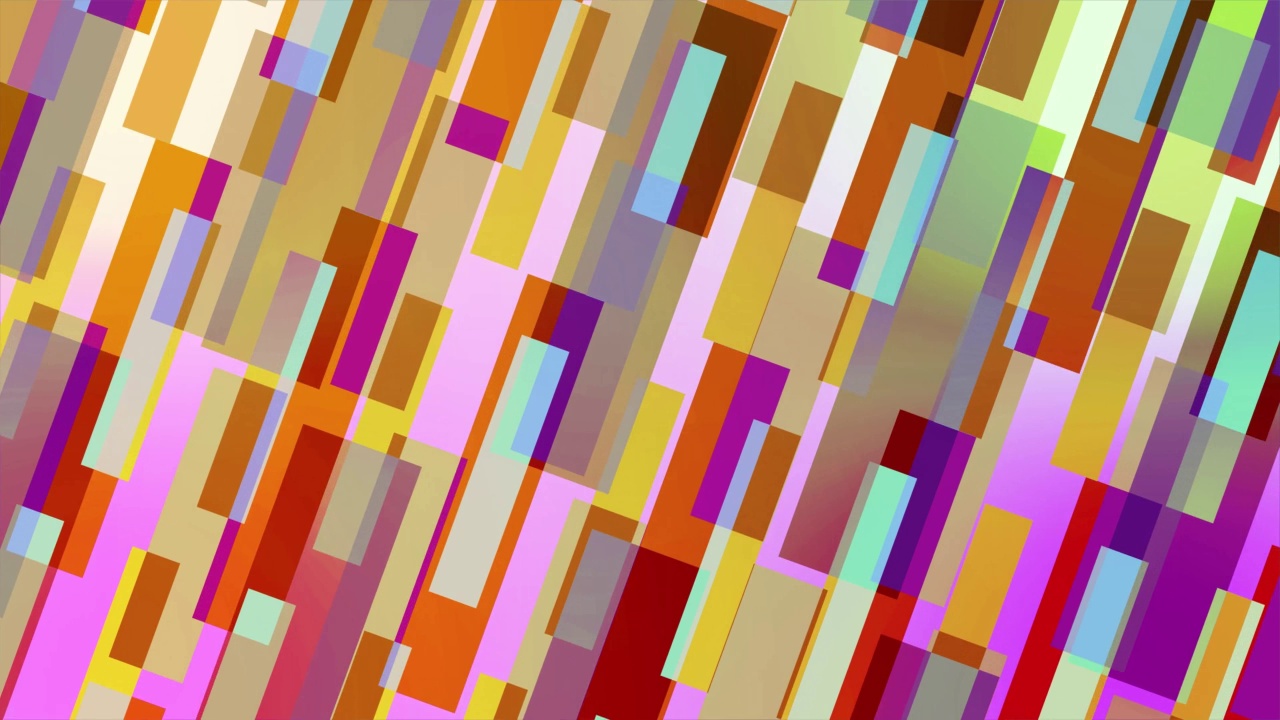 多色块几何矩形形状动画。视频素材