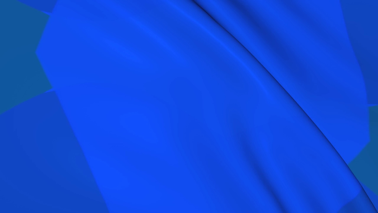 抽象背景蓝色布与三维几何图案。视频素材