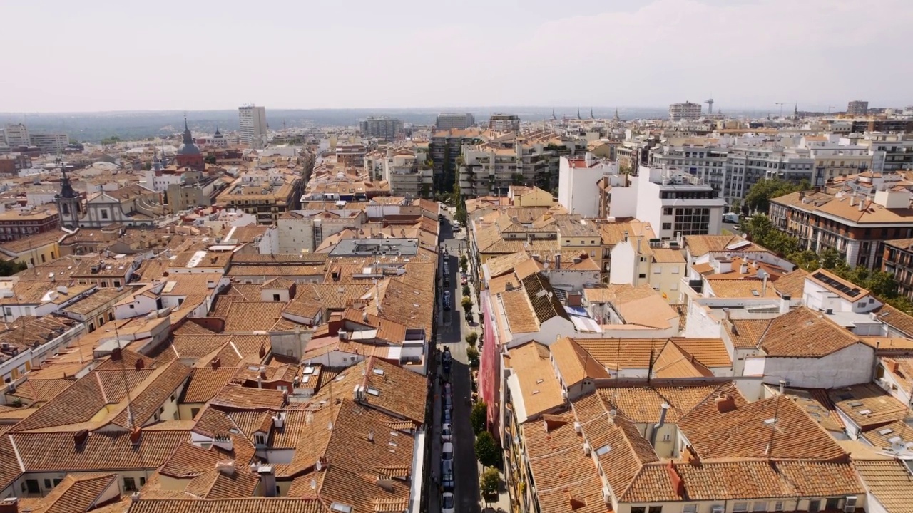 西班牙马德里的鸟瞰图。电影4 k视频下载