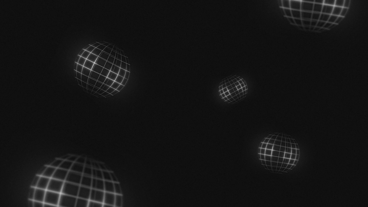 在未来数字计算机技术概念4k的黑色背景上旋转的抽象地球仪视频素材