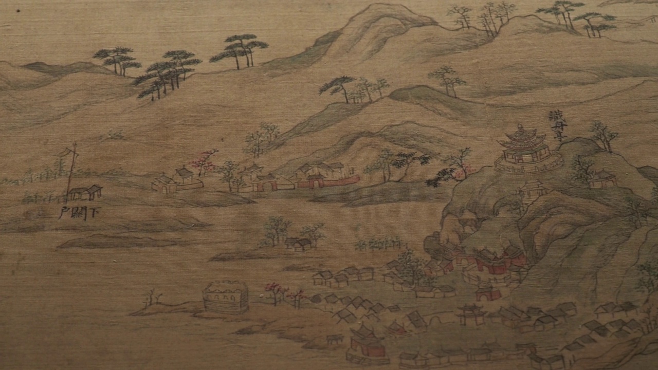 中国古代山水画视频素材