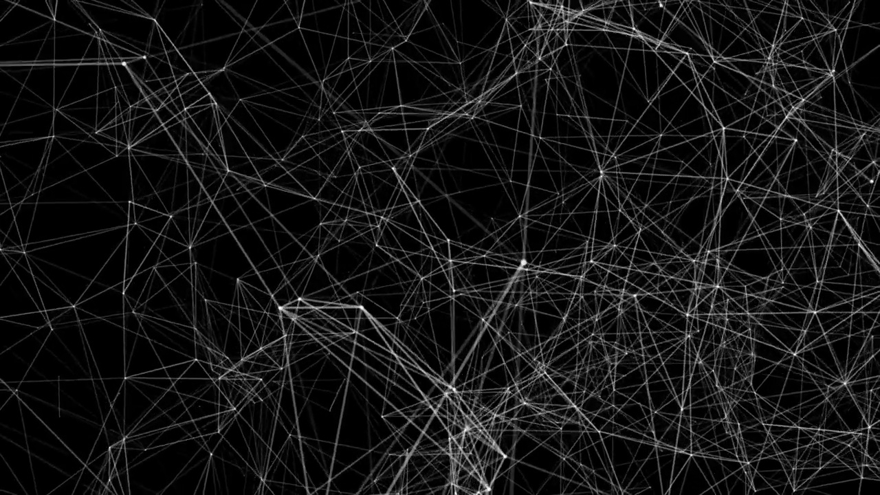 抽象的几何未来背景，以神经网络为数据综合体的抽象背景。视频下载