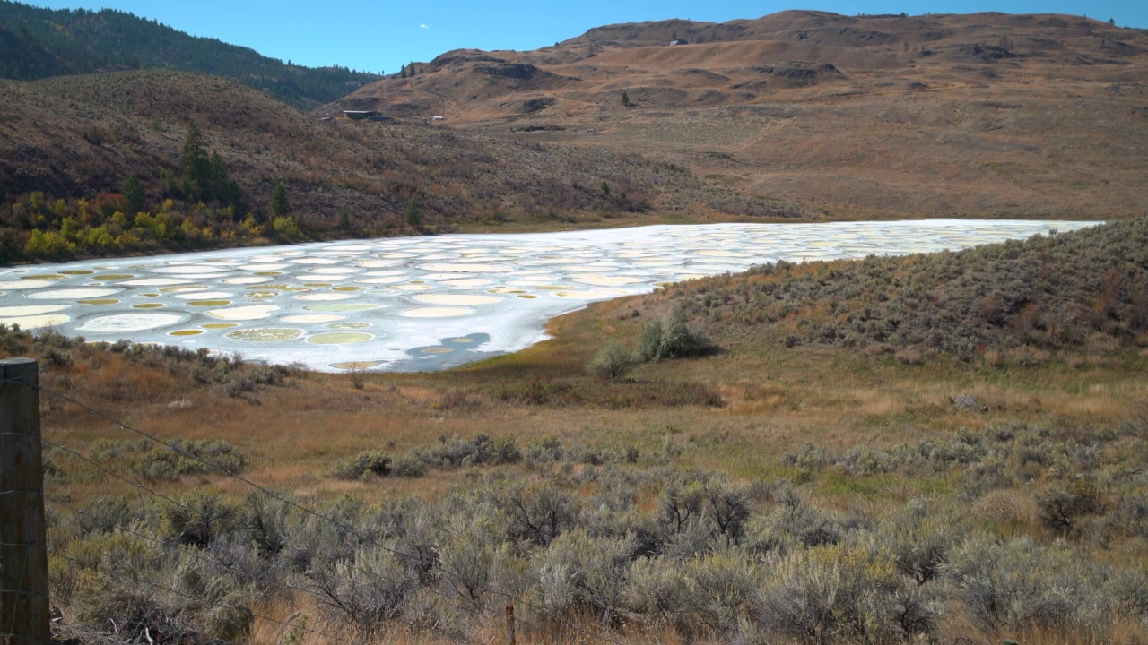 加拿大自然斑点湖奥索尤斯4K超高清视频素材