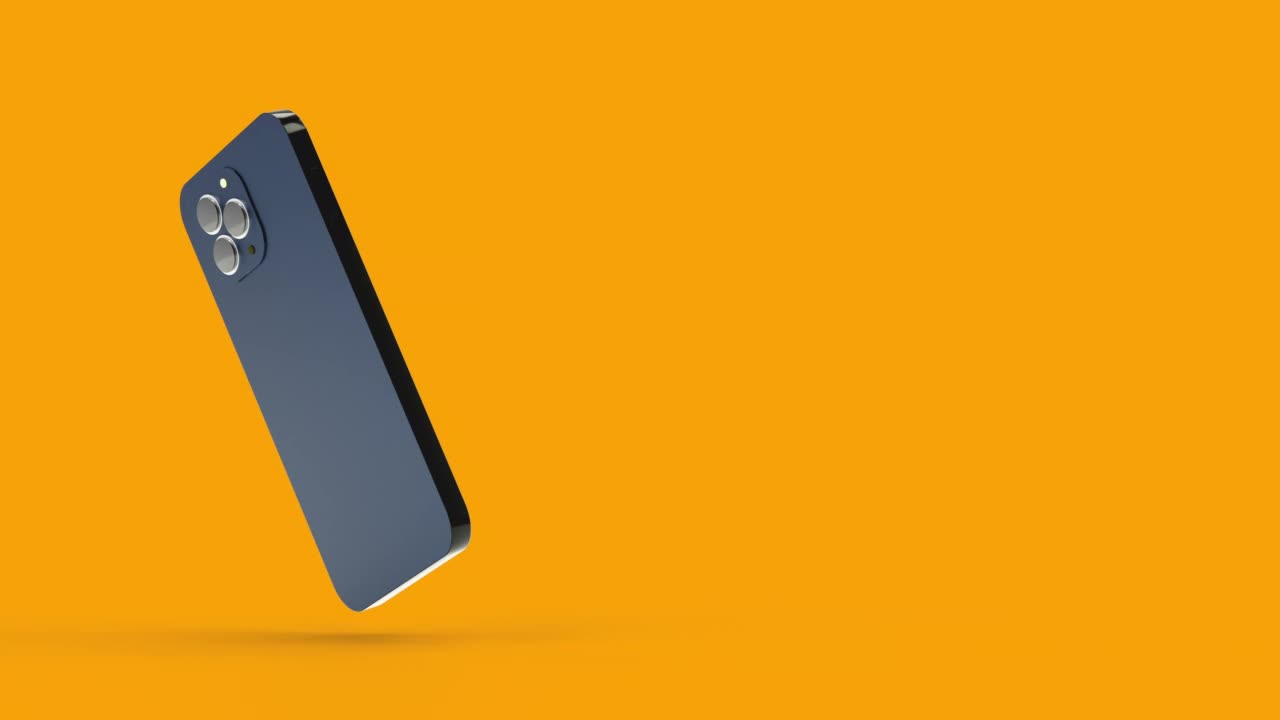 智能手机为用户提供橙色场景空白显示界面。视频素材
