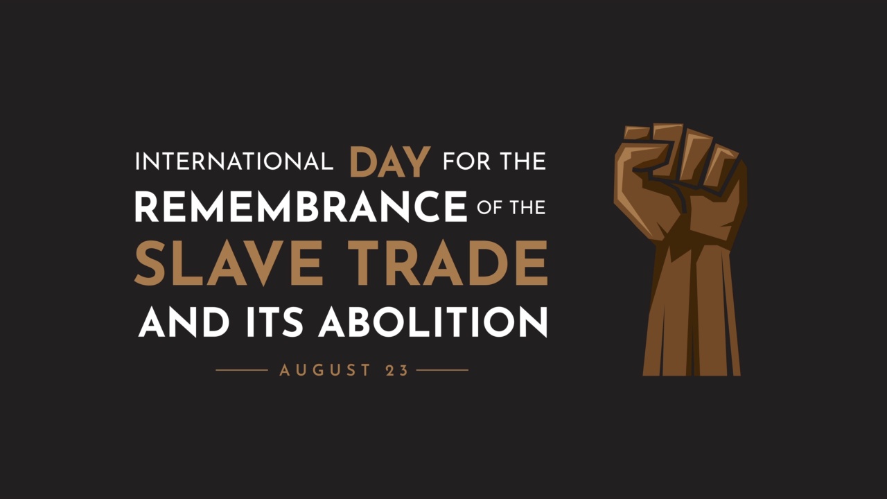 国际奴隶贸易及其废除纪念日。4 k的动画视频素材