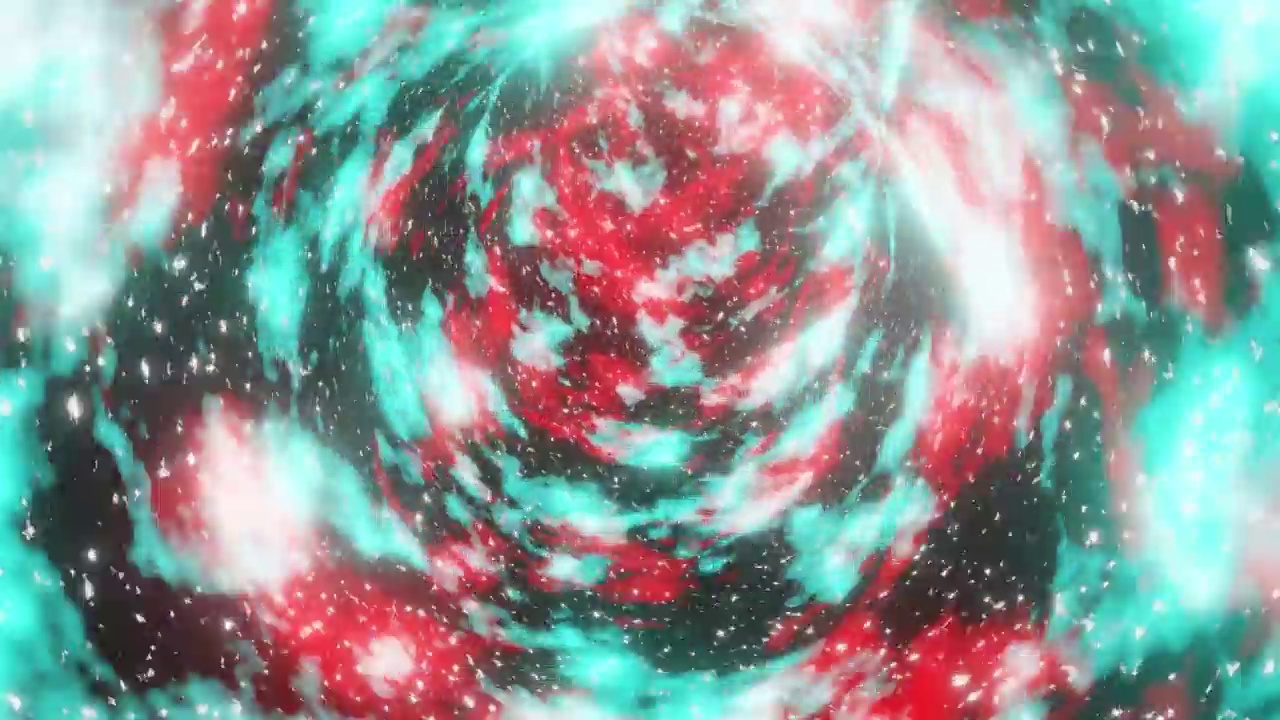 红色和浅蓝色科幻隧道宇宙VJ循环背景视频素材