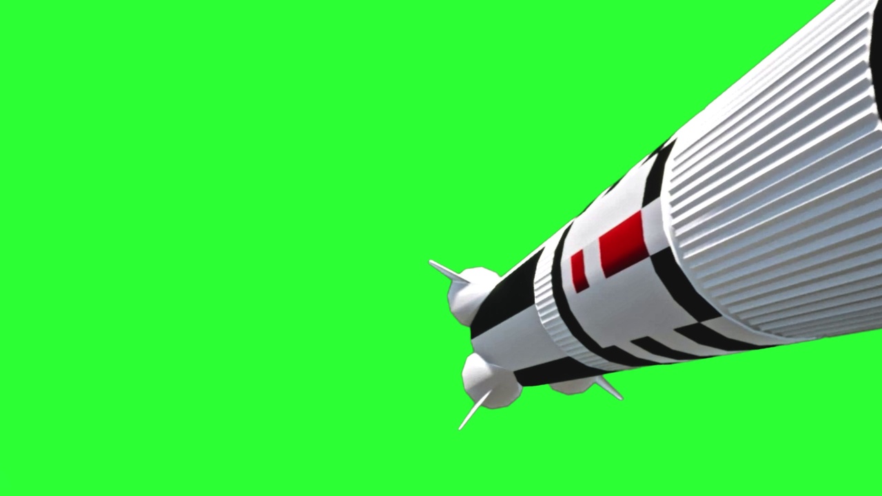 火箭移动3d渲染绿屏背景视频素材