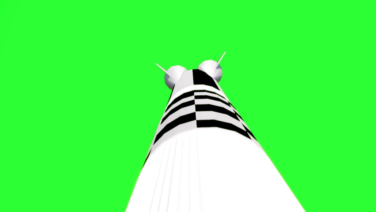 火箭移动3d渲染绿屏背景视频素材