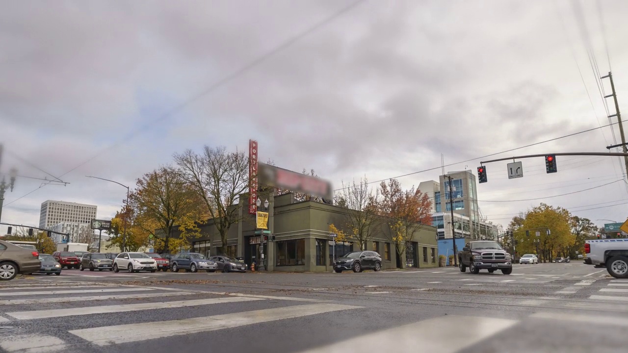 俄勒冈州波特兰市的十字路口视频素材