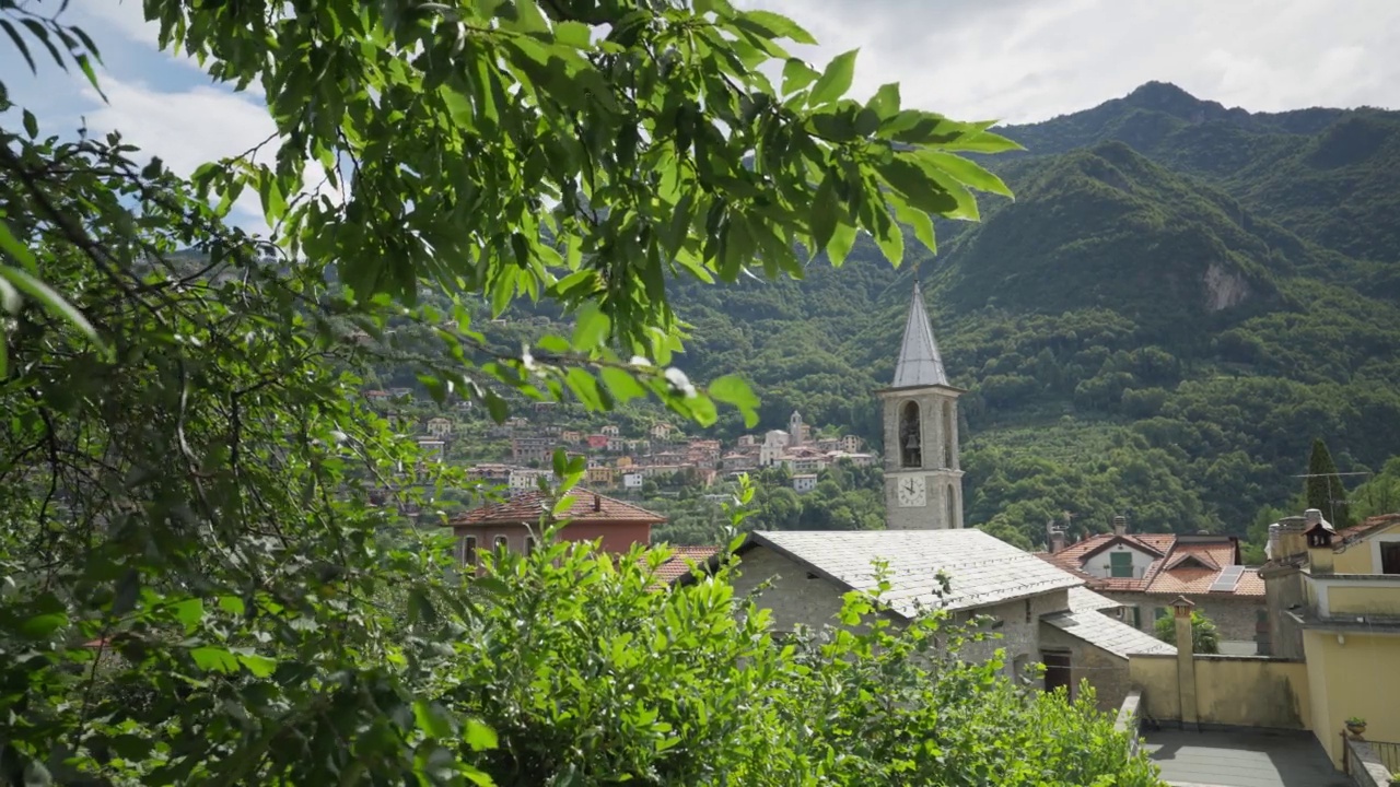 Chiesa Sant’antonio Abate在维齐奥，靠近意大利北部的科莫湖，伦巴第，意大利湖，意大利，欧洲视频下载