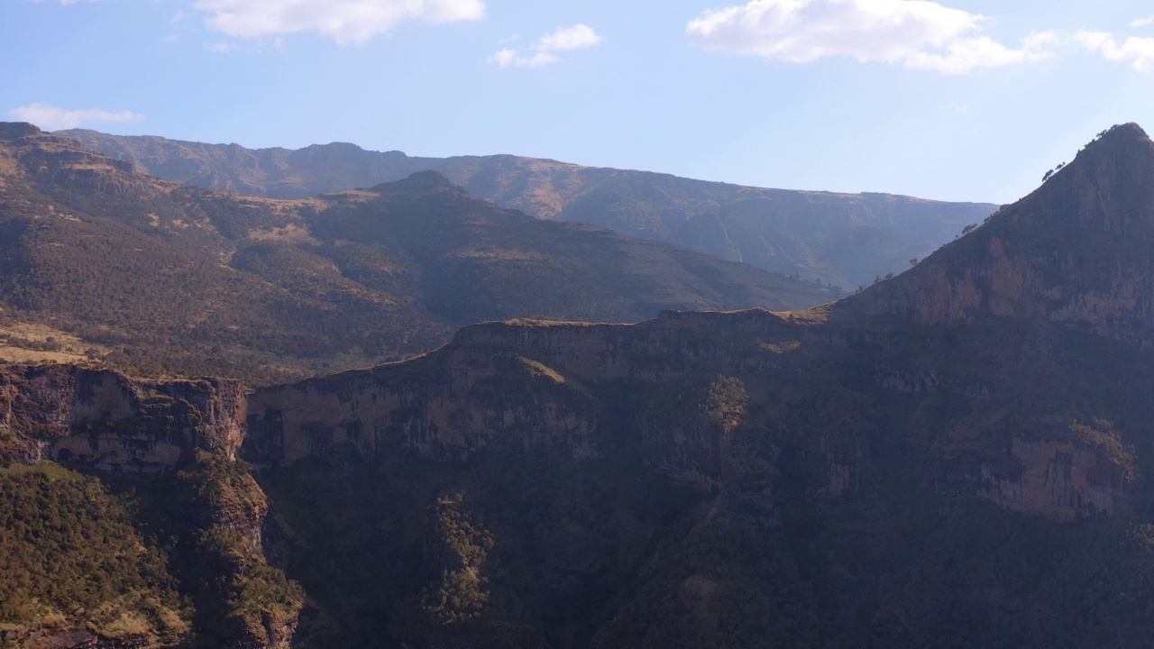 埃塞俄比亚塞门山国家公园的惊人鸟瞰图视频素材