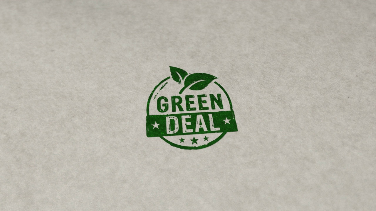绿色Deal盖章和盖章循环动画视频素材