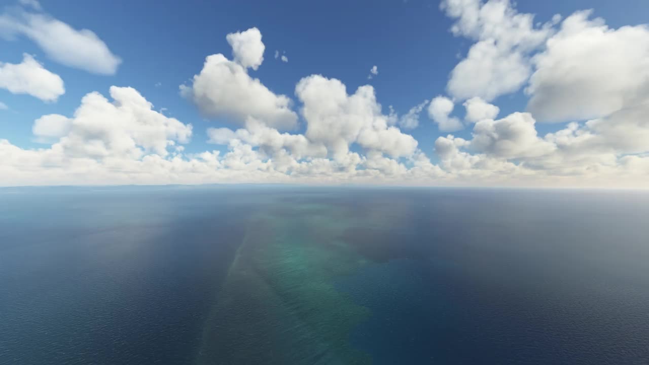 无人机在澳大利亚昆士兰州的大堡礁上空飞行视频下载