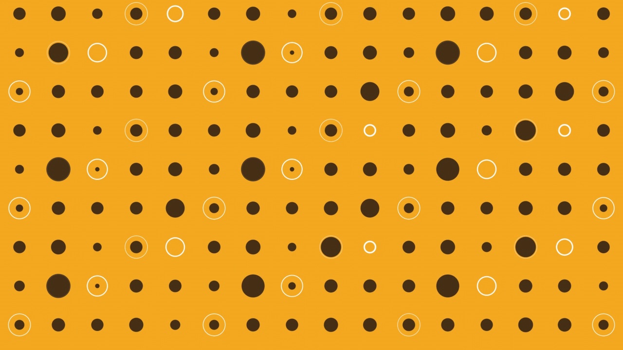 棕色圆点闪烁和垂直滚动在黄色背景视频下载