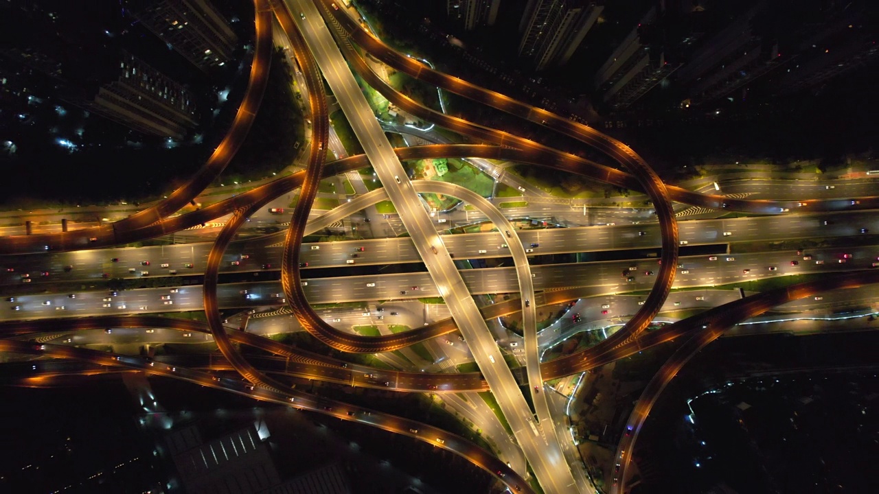 无人机拍摄的中国成都交子立交桥视频视频下载
