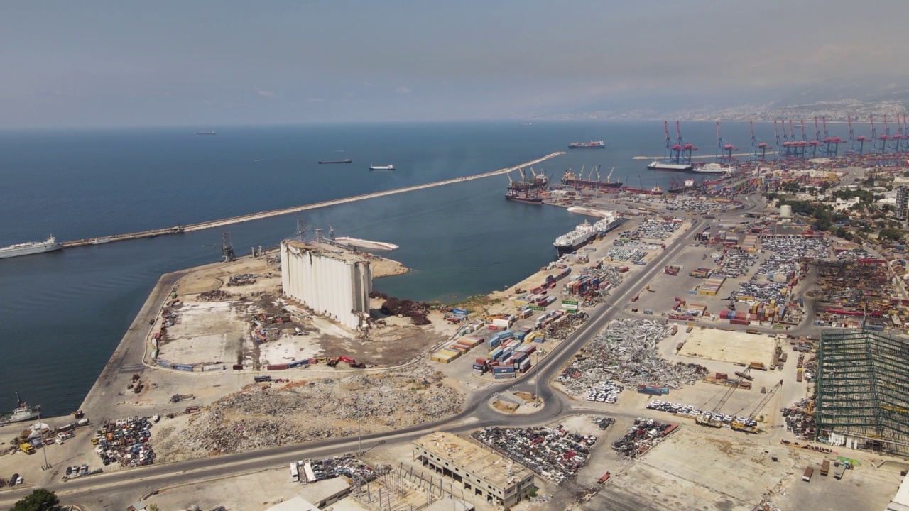 贝鲁特港口爆炸爆炸现场- 2022年8月视频下载