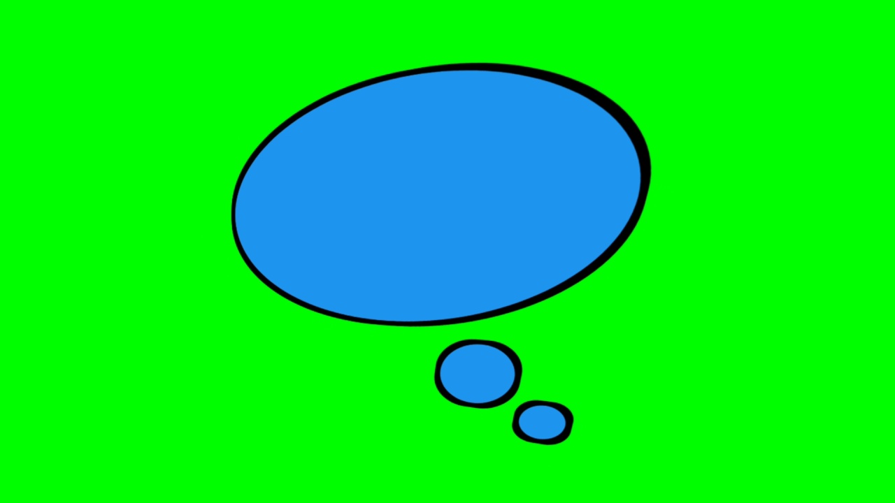 在绿色屏幕背景上设置蓝色的动画语音泡泡。视频下载