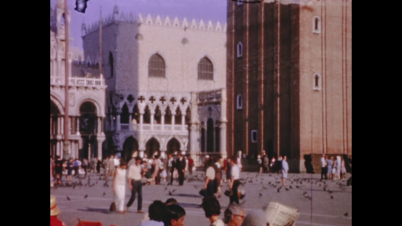 1960年的意大利，威尼斯市中心视频素材