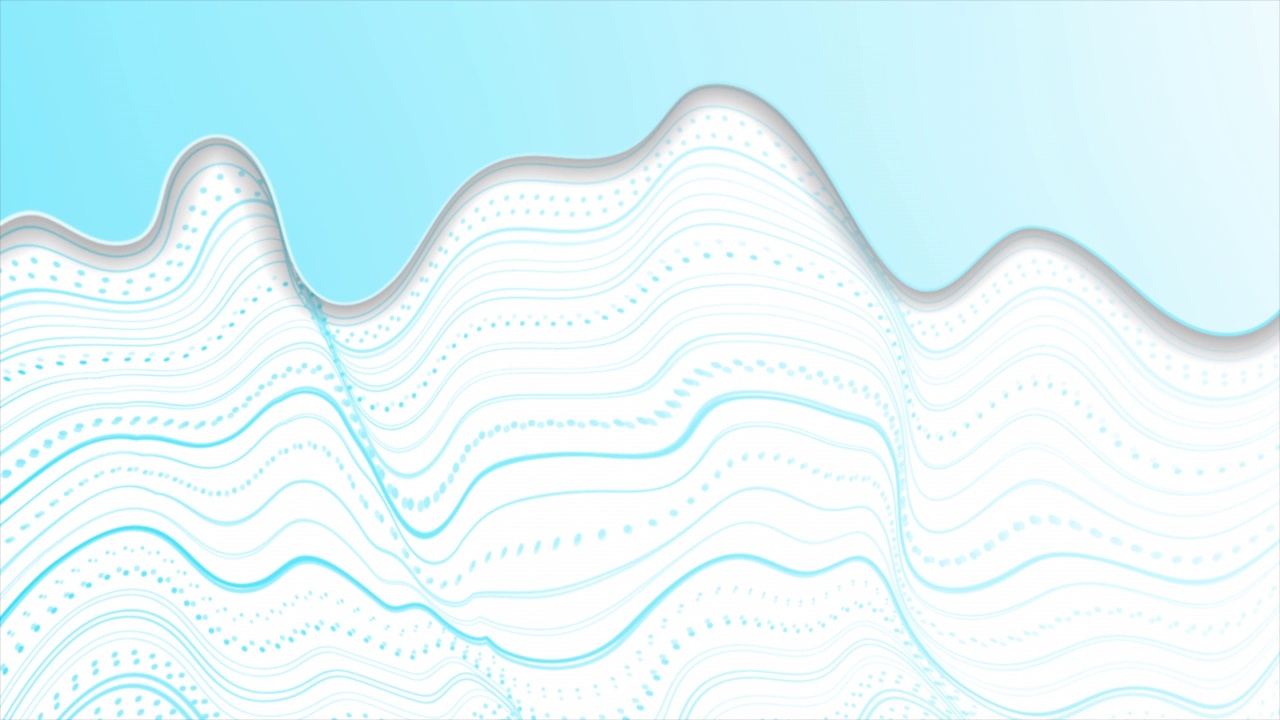 高科技抽象背景蓝色虚线曲线波浪线视频素材