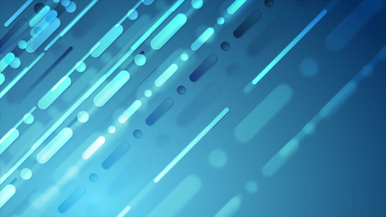 明亮的蓝色几何技术抽象运动背景视频素材