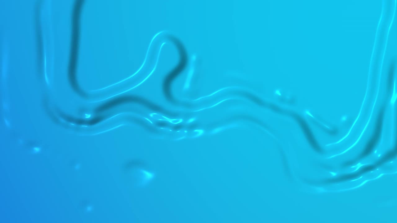 动画抽象全息液体背景。带有波浪的彩虹迷幻流体形状。五彩流体抽象流动。4K 3d渲染无缝循环动画。视频素材
