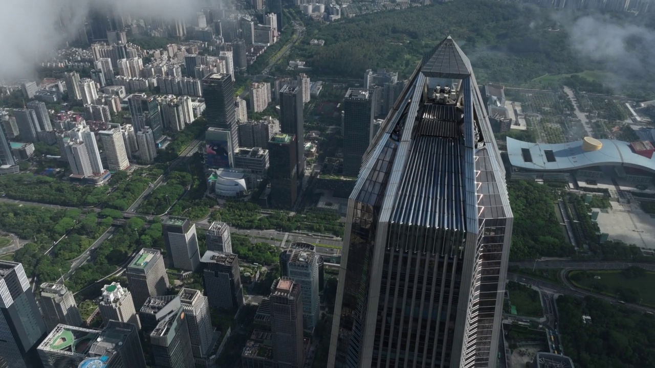 航拍深圳城市景观，中国，超薄视频素材