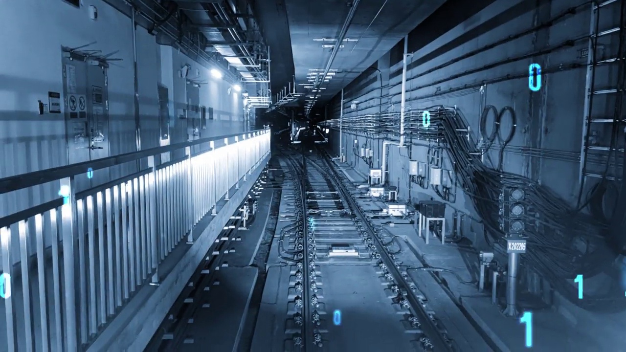 在轨道上运行的列车概念和科技数据/中国深圳视频下载