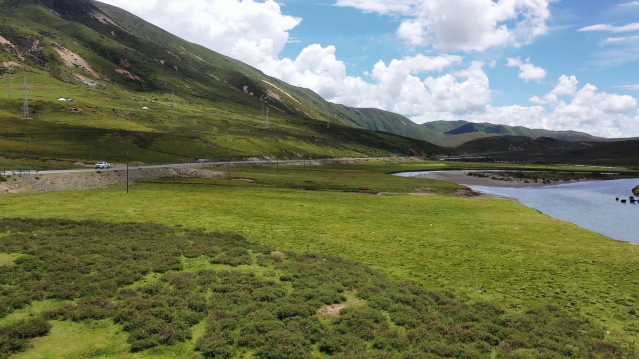 中国西藏的草原和牧场视频素材