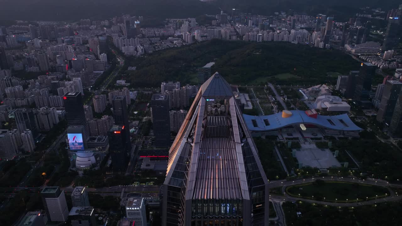 航拍深圳市的风景，中国视频素材