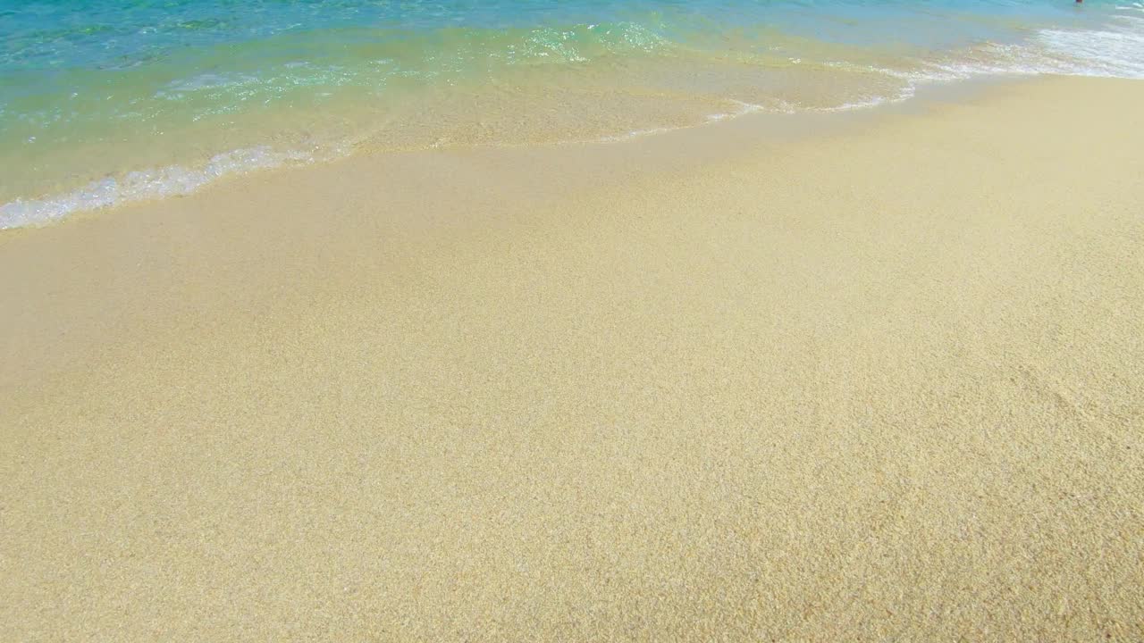 沙滩希腊岛特写视频下载