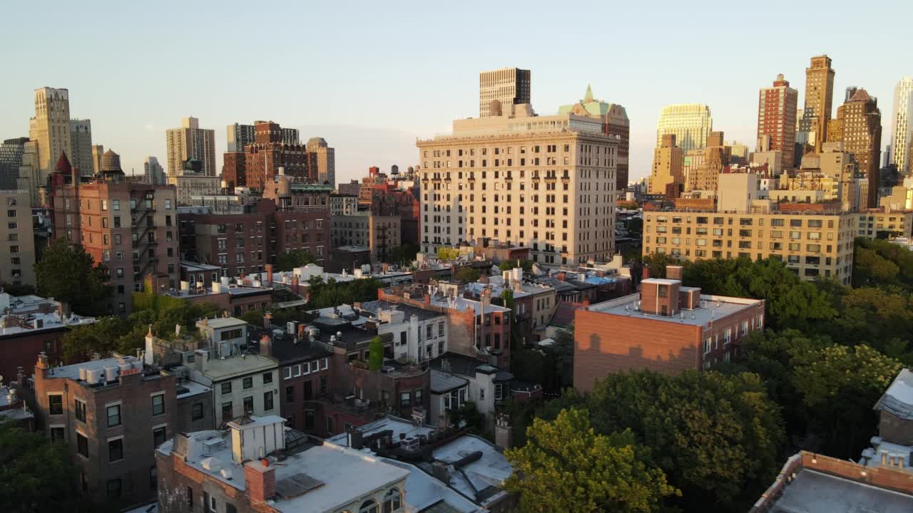 布鲁克林市中心的鸟瞰图视频下载
